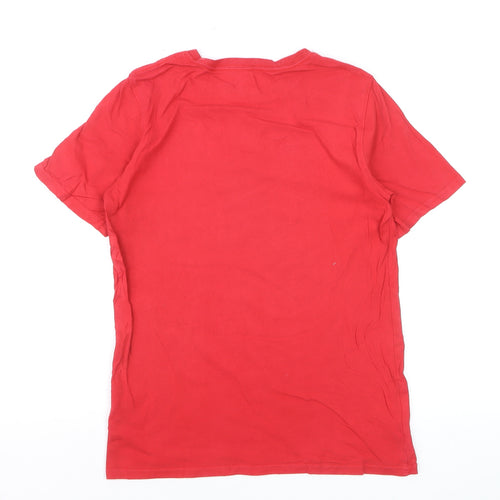 Champion Boys Red Graphic Logo T-Shirt Size 12-13 Years Short Sleeve Cotton