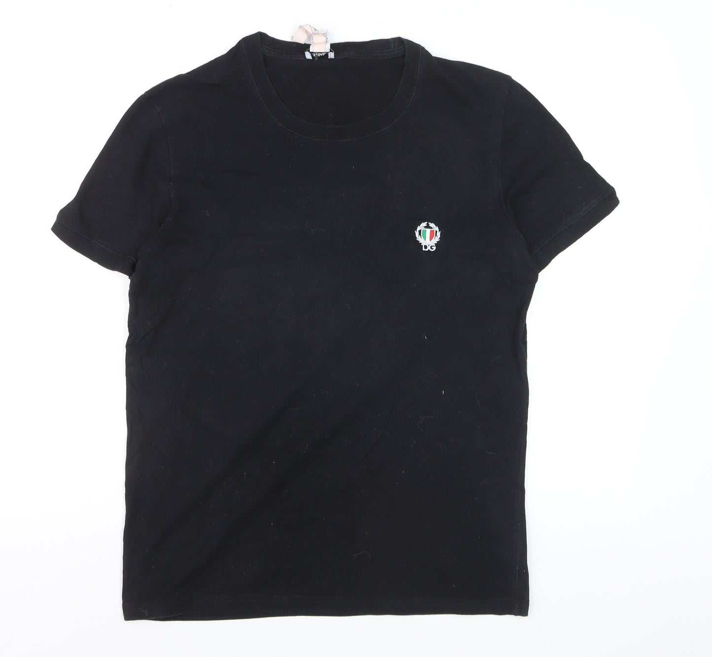 Dolce & Gabbana Men's Black Crew Neck Short Sleeve T-Shirt Size M