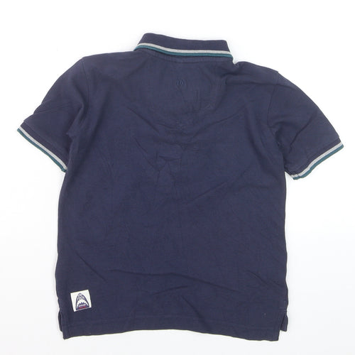 FatFace Boys Navy Blue Polo Shirt Size 4-5 Years Cotton Casual Top