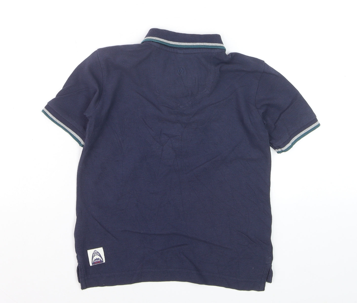 FatFace Boys Navy Blue Polo Shirt Size 4-5 Years Cotton Casual Top