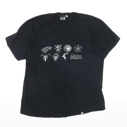 Game of Thrones Women's Black Cotton Short Sleeve T-Shirt Size S