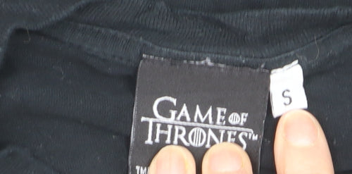 Game of Thrones Women's Black Cotton Short Sleeve T-Shirt Size S