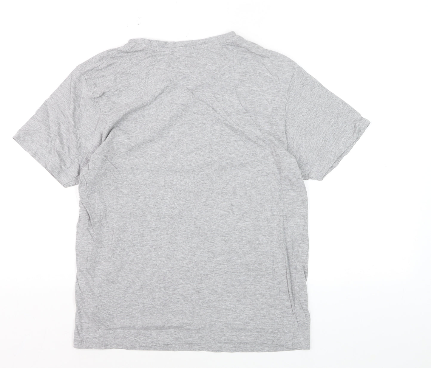 Farah Men's Grey Cotton Jersey Crew Neck Short Sleeve T-Shirt M