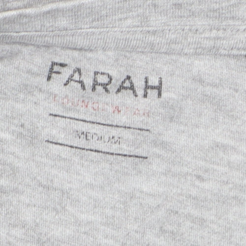 Farah Men's Grey Cotton Jersey Crew Neck Short Sleeve T-Shirt M