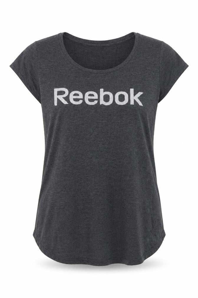 Reebok Womens Grey Short Sleeve Crew Neck T-Shirt Size L
