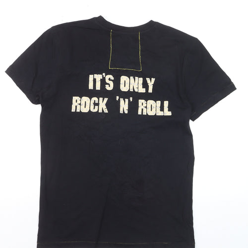Amplified Women's Black Sequin Rolling Stones T-Shirt Size S