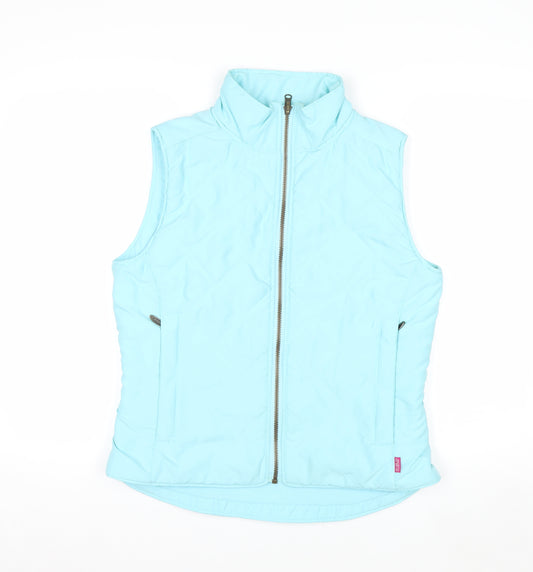 Musto Women Blue Polyester Quilted Bodywarmer Waistcoat Size 10