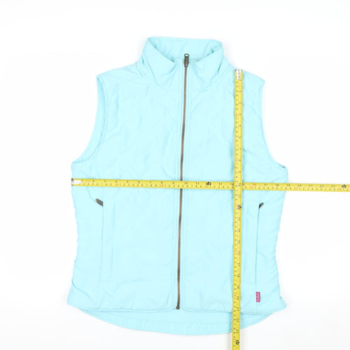 Musto Women Blue Polyester Quilted Bodywarmer Waistcoat Size 10