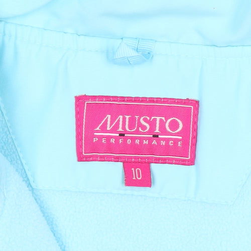 Musto Women Blue Polyester Quilted Bodywarmer Waistcoat Size 10