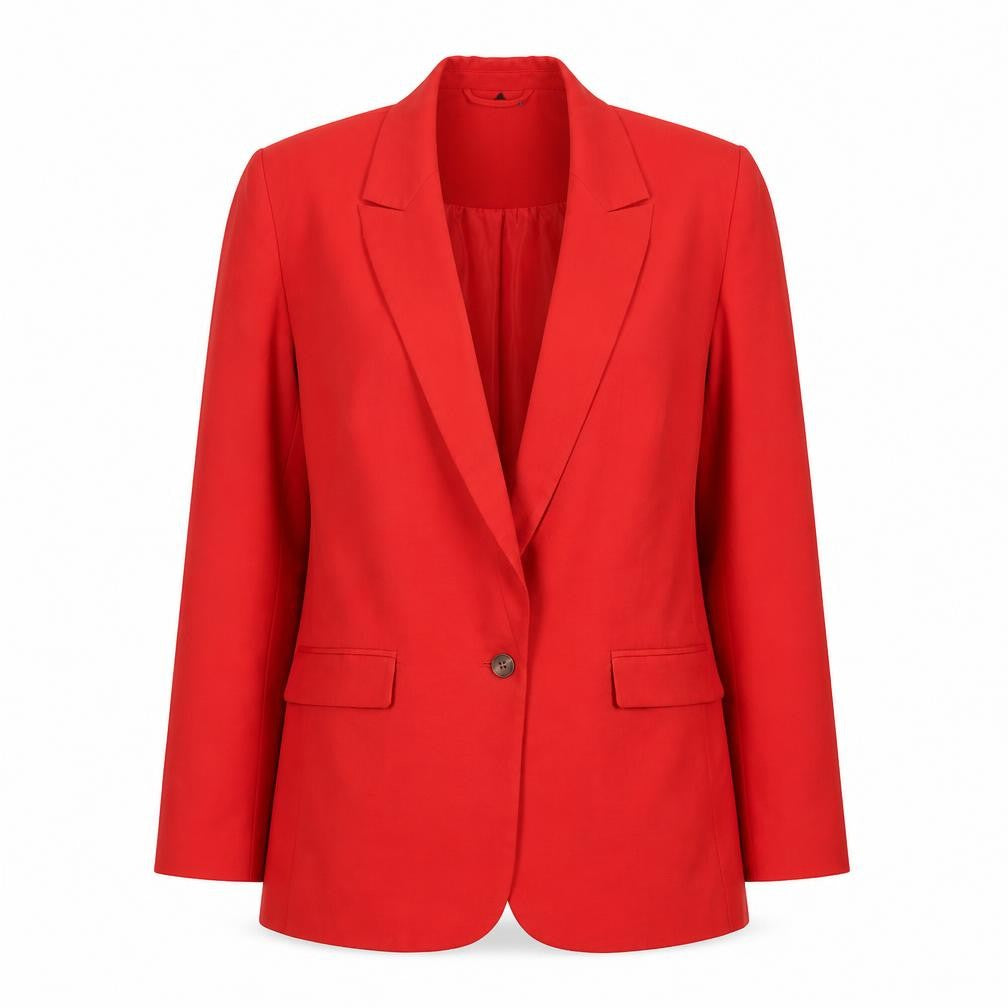 Front view of Next Women Red Single-Breasted Blazer UK 8 Tailored Jacket