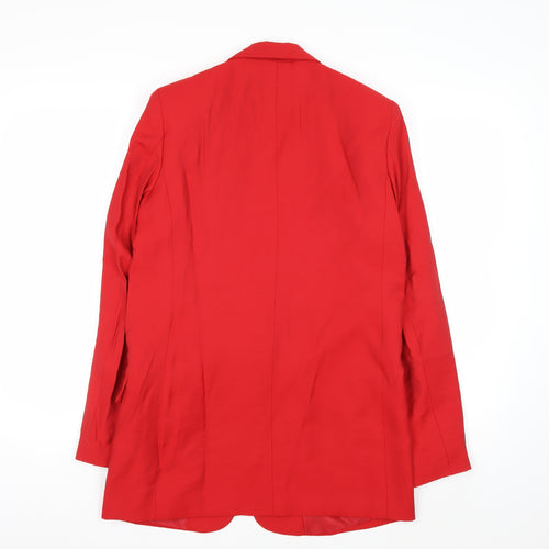 Next Women Red Single-Breasted Blazer UK 8 Tailored Jacket