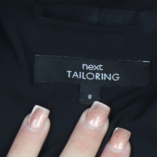 Next Tailoring Women's Black Blazer Jacket Size 8 Regular Fit