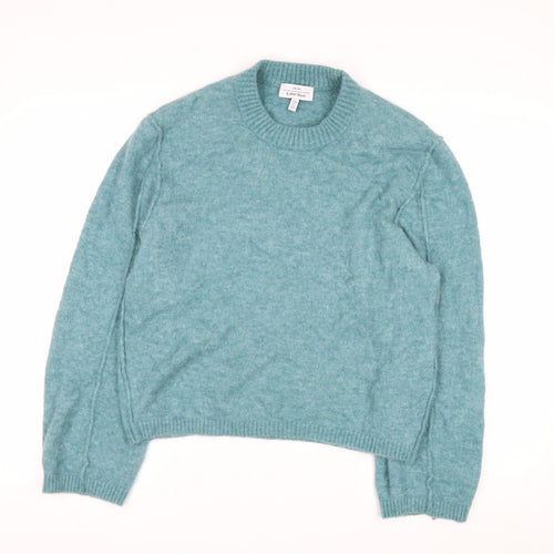 & Other Stories Women Blue Alpaca Wool Crew Neck Jumper Size S