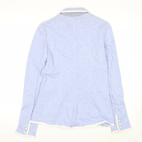 Crew Clothing Co. Women’s Blue Cotton Blazer Size 8 Classic Preppy Style