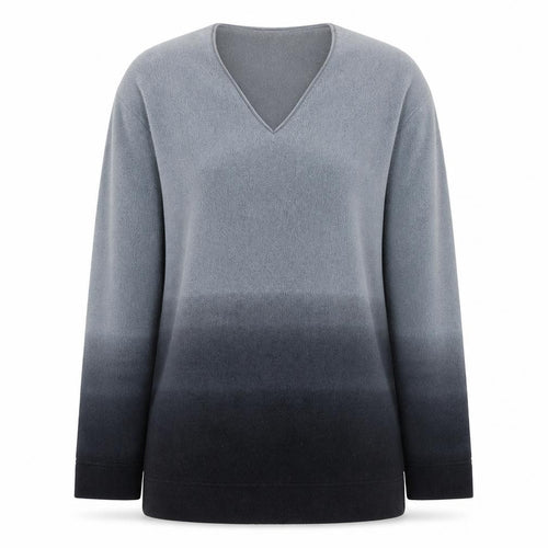 Wallis Women Grey Ombre Pullover Sweatshirt Size 10 Polyester