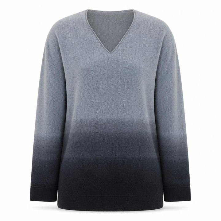 Wallis Women Grey Ombre Pullover Sweatshirt Size 10 Polyester