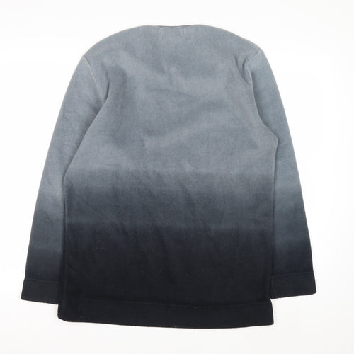 Wallis Women Grey Ombre Pullover Sweatshirt Size 10 Polyester