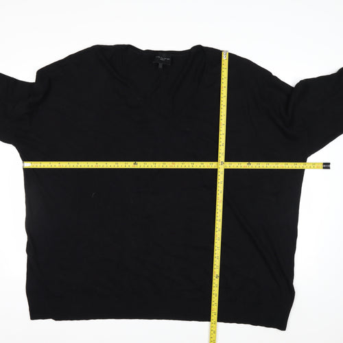 Live Unlimited London Women's Black V-Neck Pullover Jumper Size 26