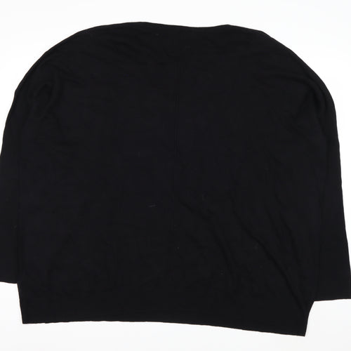 Live Unlimited London Women's Black V-Neck Pullover Jumper Size 26