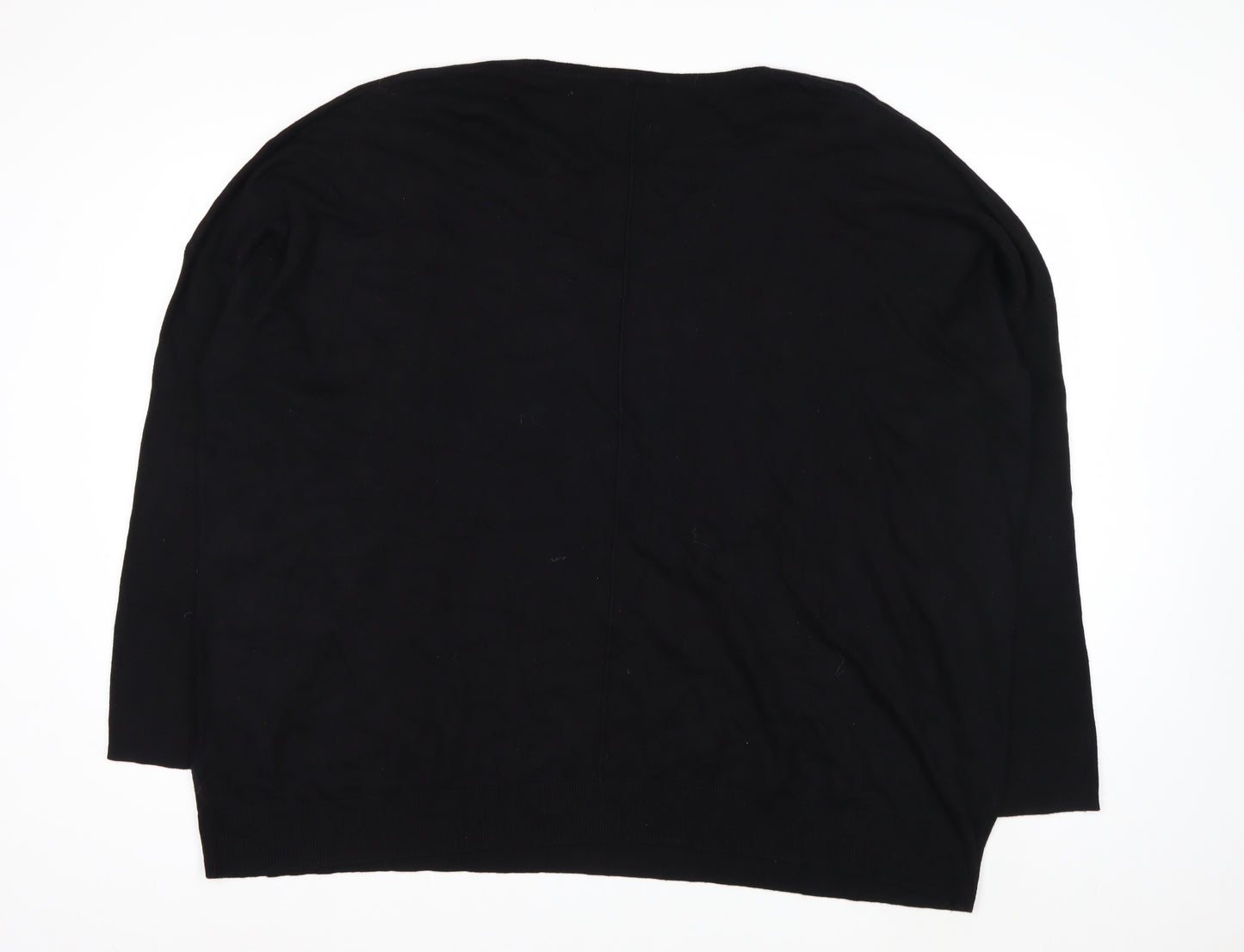 Live Unlimited London Women's Black V-Neck Pullover Jumper Size 26