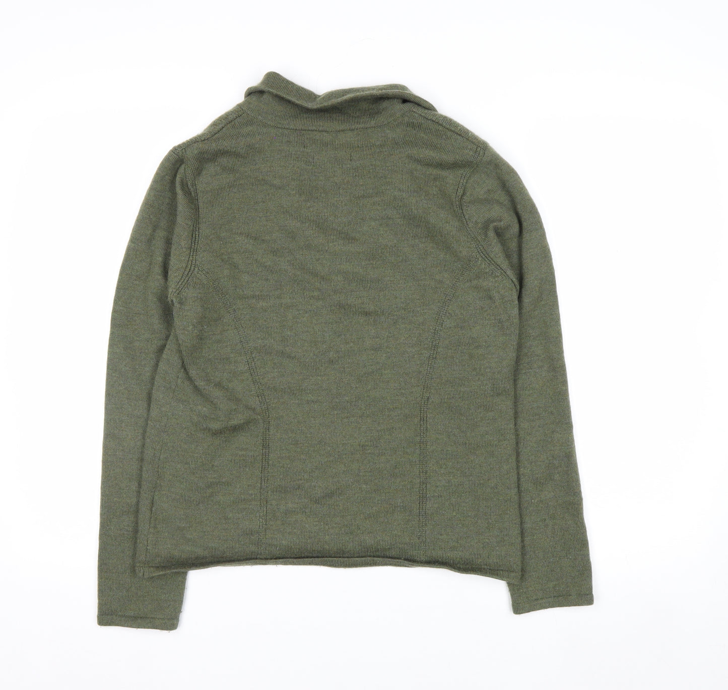 Paul Costelloe Womens Green Merino Wool Cardigan UK 12 M