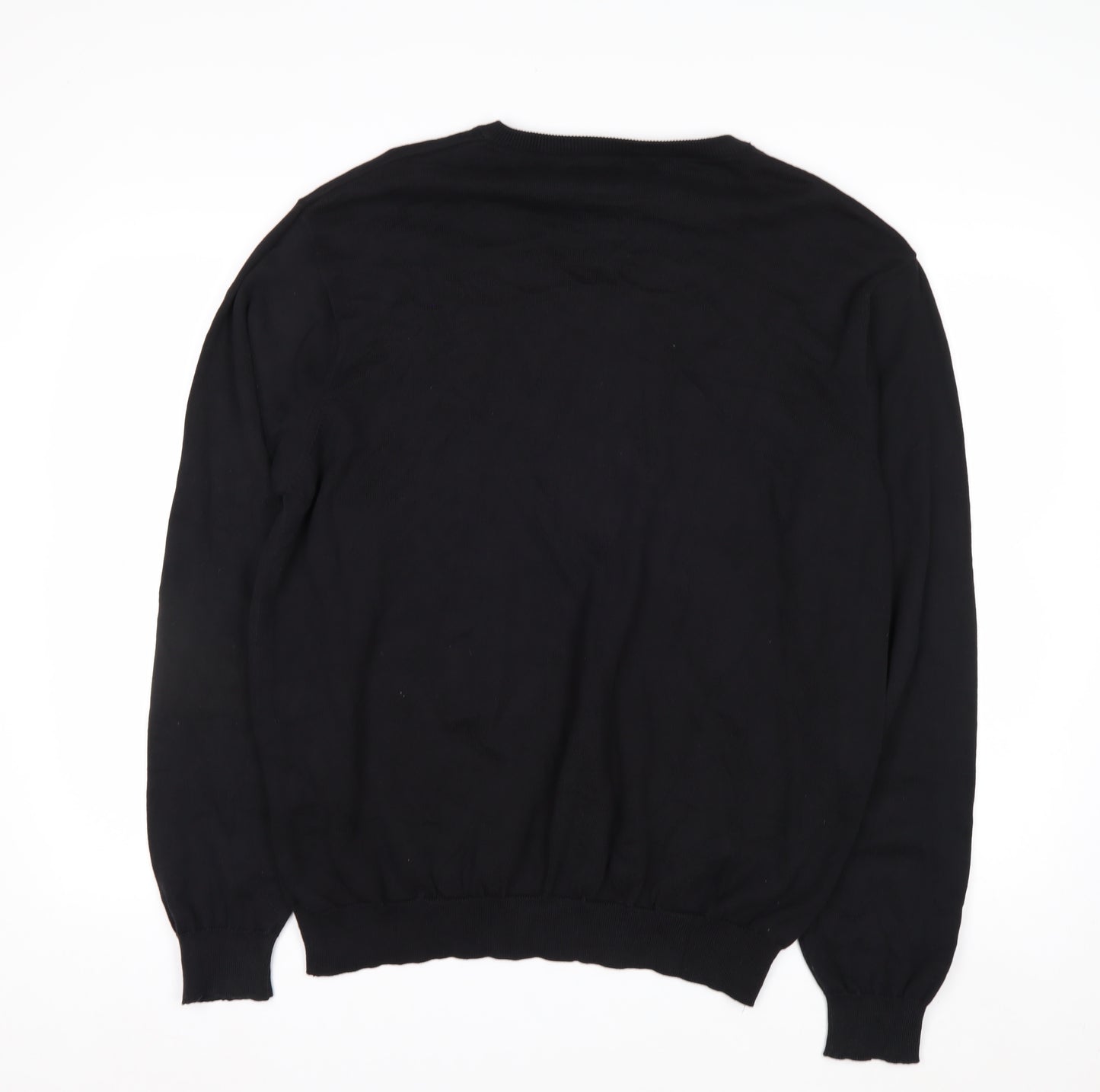 Oxford Golf Men's Black Cotton V-Neck Pullover Jumper L