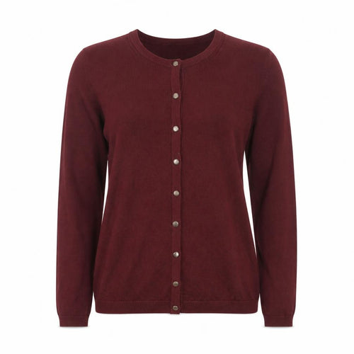 Talbots Women Red Small Cotton Cashmere Cardigan Jumper