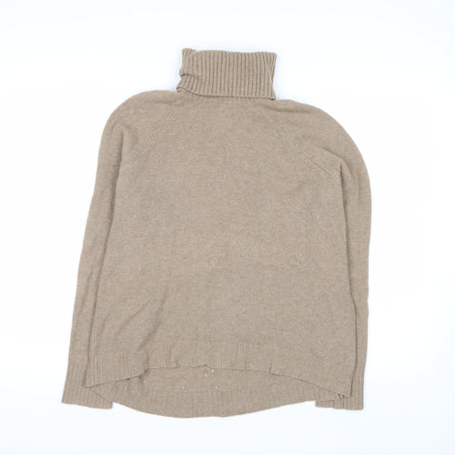 J.Crew Women Beige XS Roll Neck Wool Alpaca Knit Jumper