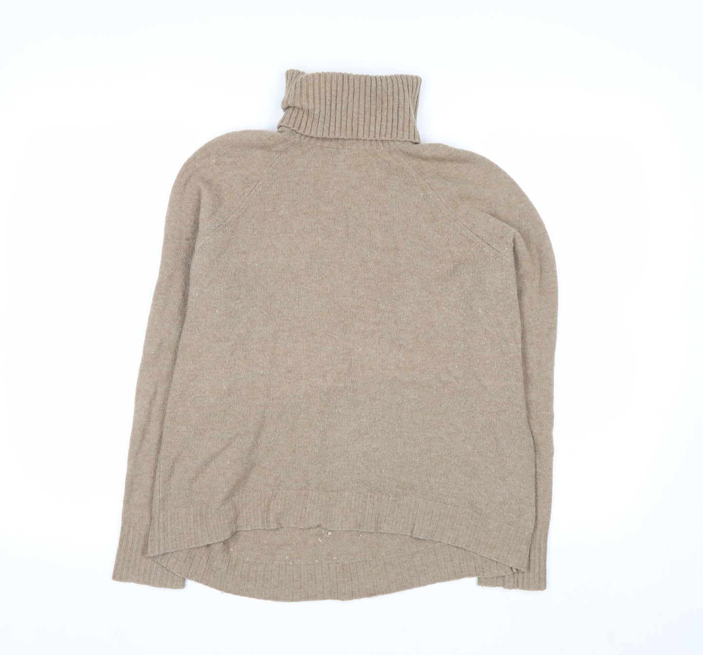 J.Crew Women Beige XS Roll Neck Wool Alpaca Knit Jumper