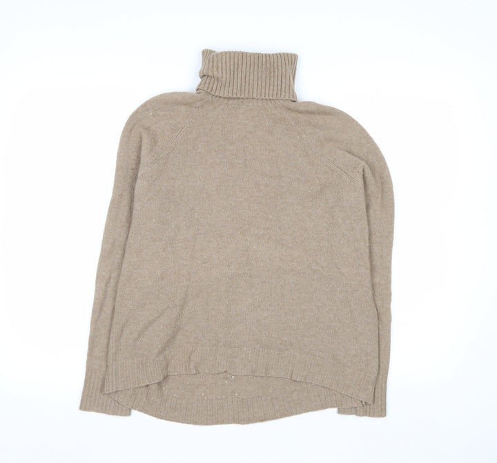J.Crew Women Beige XS Roll Neck Wool Alpaca Knit Jumper