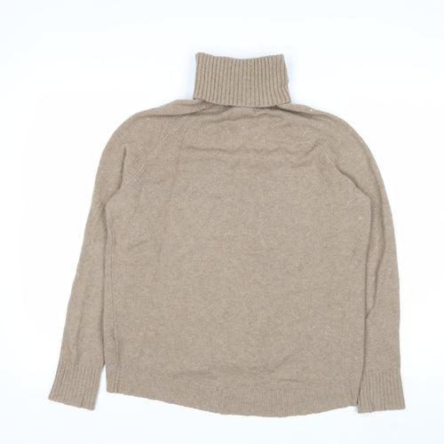 J.Crew Women Beige XS Roll Neck Wool Alpaca Knit Jumper