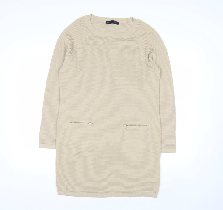 Marks and Spencer Women Beige Knit Jumper Dress Size 10