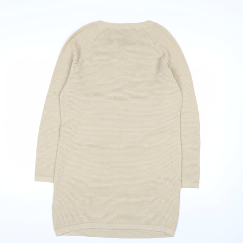 Marks and Spencer Women Beige Knit Jumper Dress Size 10