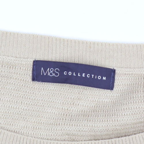 Marks and Spencer Women Beige Knit Jumper Dress Size 10