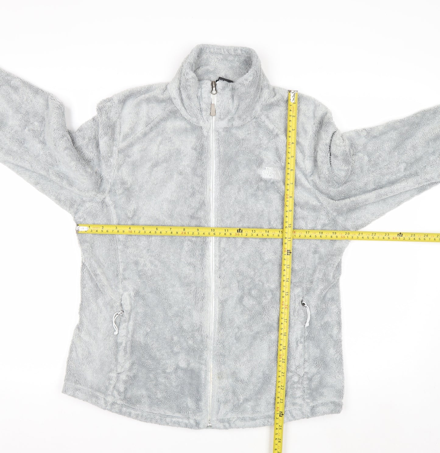 The North Face Women's Grey Full Zip Fleece Hoodie Large