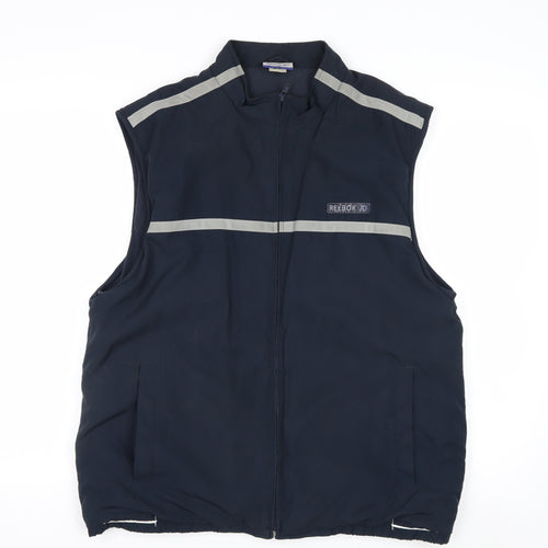 Reebok Mens Blue Polyester Zip Bodywarmer Gilet Size L