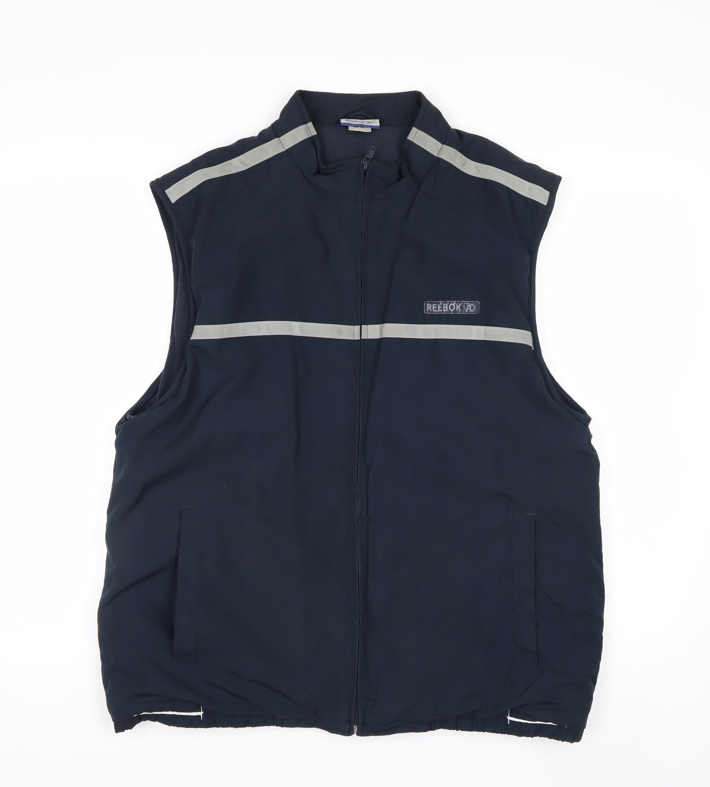 Reebok Mens Blue Polyester Zip Bodywarmer Gilet Size L