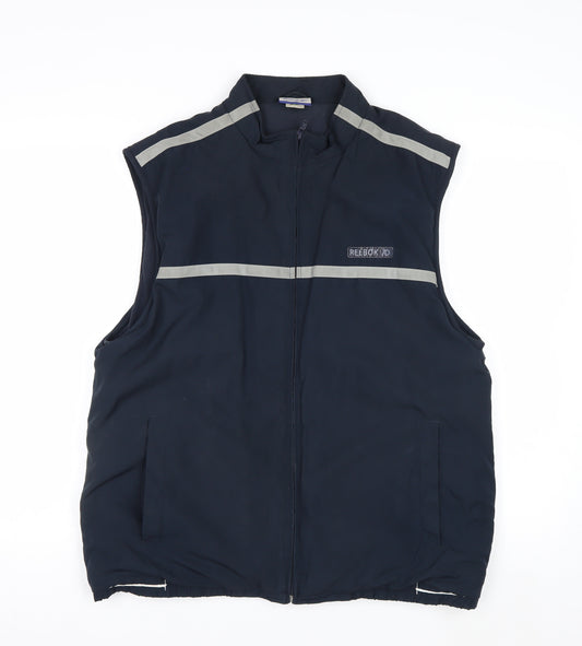Reebok Mens Blue Polyester Zip Bodywarmer Gilet Size L