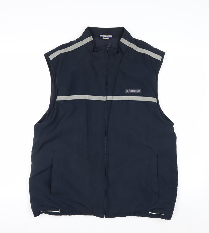 Reebok Mens Blue Polyester Zip Bodywarmer Gilet Size L