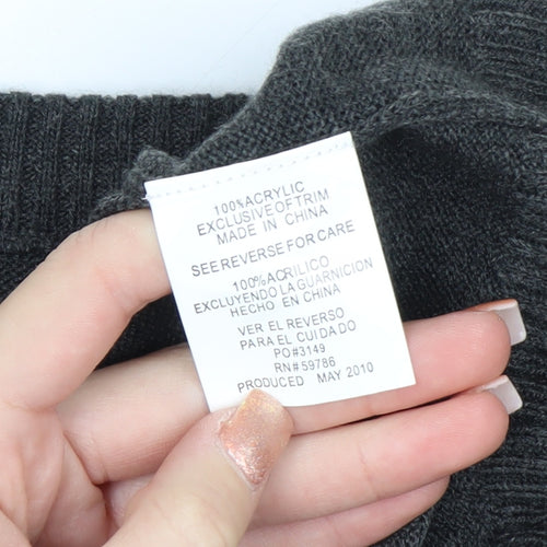 Beverly Hills Polo Club Men's Grey V-Neck Knit Vest L