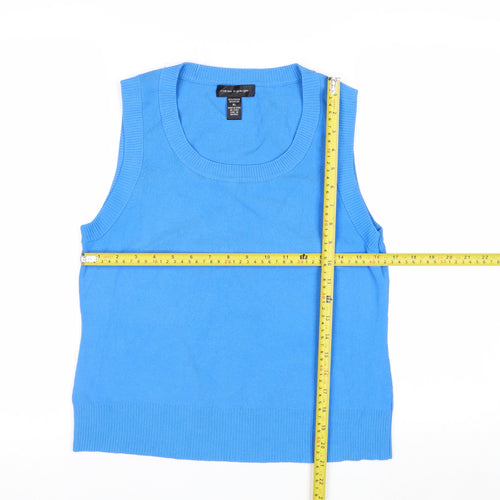 Cable & Gauge Women's Blue Sleeveless Knit Vest XL