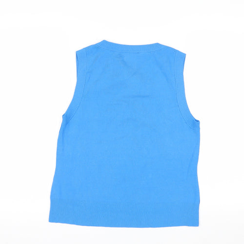 Cable & Gauge Women's Blue Sleeveless Knit Vest XL