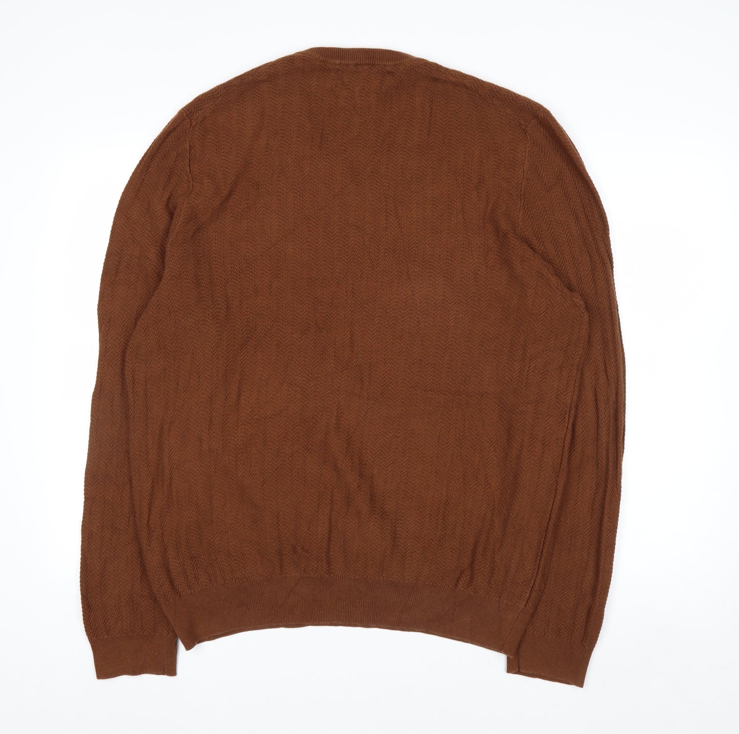 Jos. A. Bank Reserve Men’s Brown XL V-Neck Cotton Silk Jumper