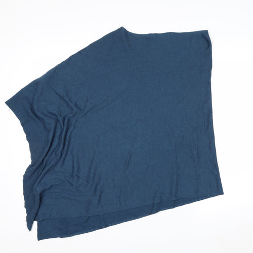 Sandwich Women Blue Wool Blend Cape Jumper Size M