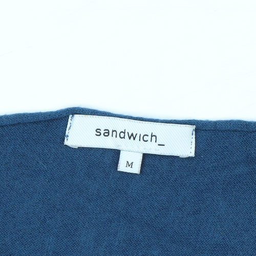 Sandwich Women Blue Wool Blend Cape Jumper Size M