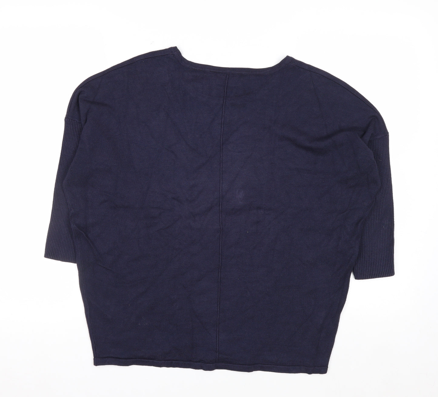 Saint Tropez Women's Blue Relaxed Fit Knit Pullover Jumper M