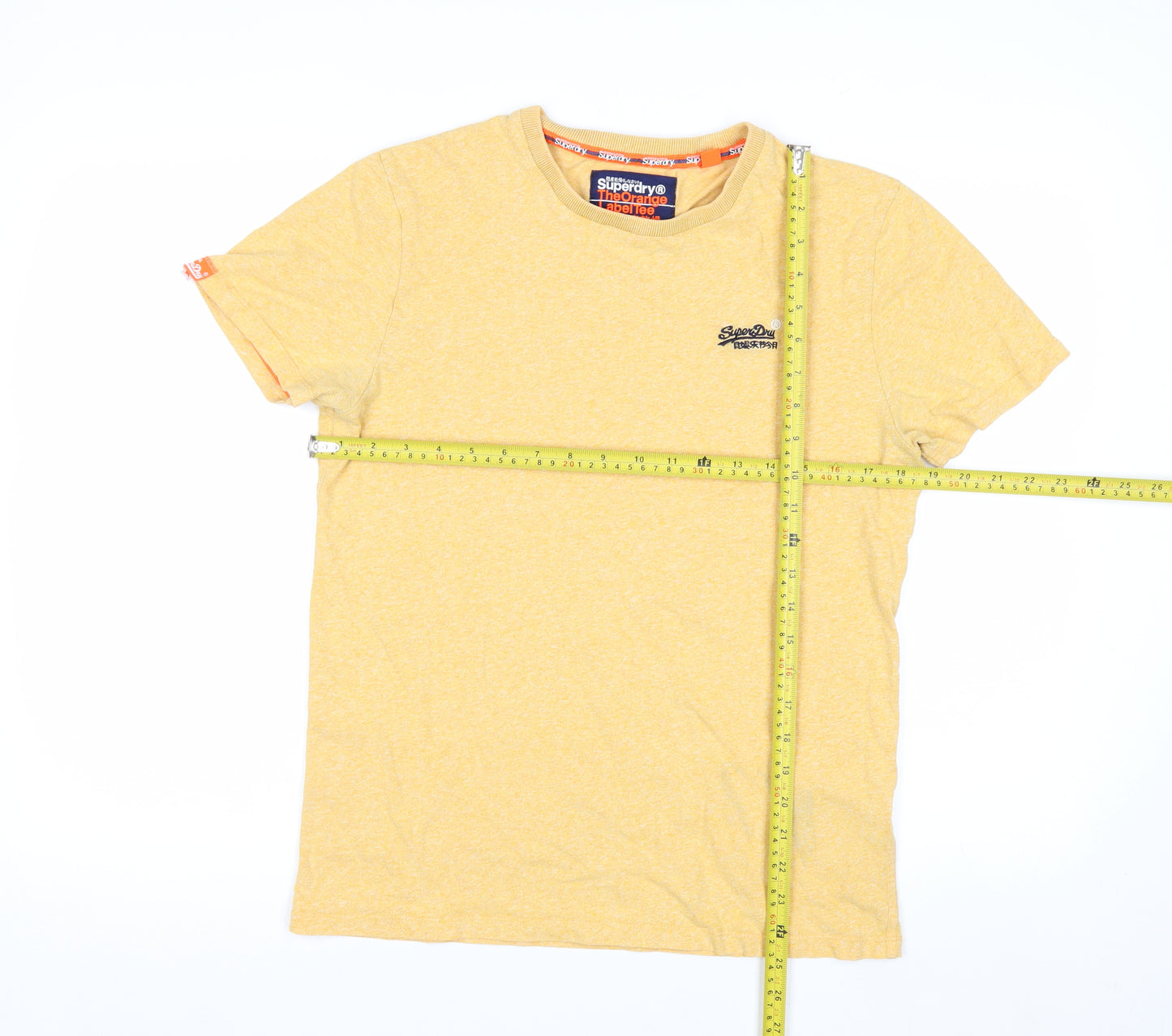 Superdry Men's Yellow Medium Orange Label Crew Neck T-Shirt