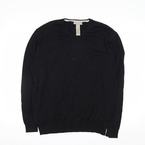 Retreat Men's Black Cotton Crew Neck Pullover Jumper Size M