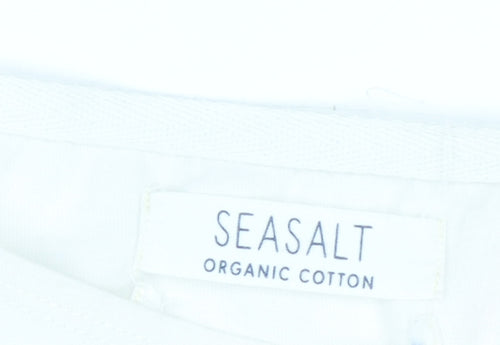Seasalt Women’s Multicoloured Striped Sailor Top UK 14 3/4 Sleeve Cotton