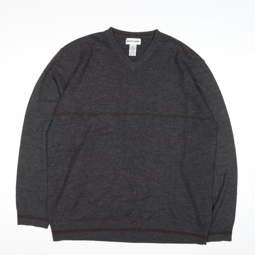 Pierre Cardin Men's Grey XL V-Neck Pullover Jumper